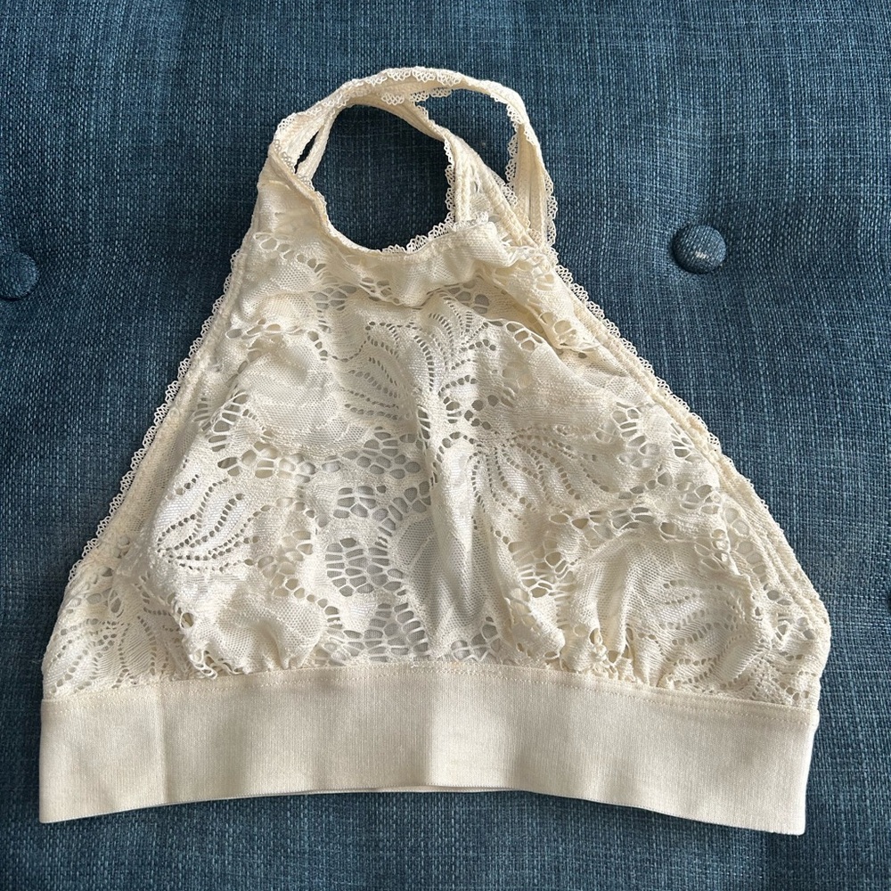 Urban Outfitters Cream Lace Bandeau
